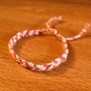 White Rose Woven Bracelet